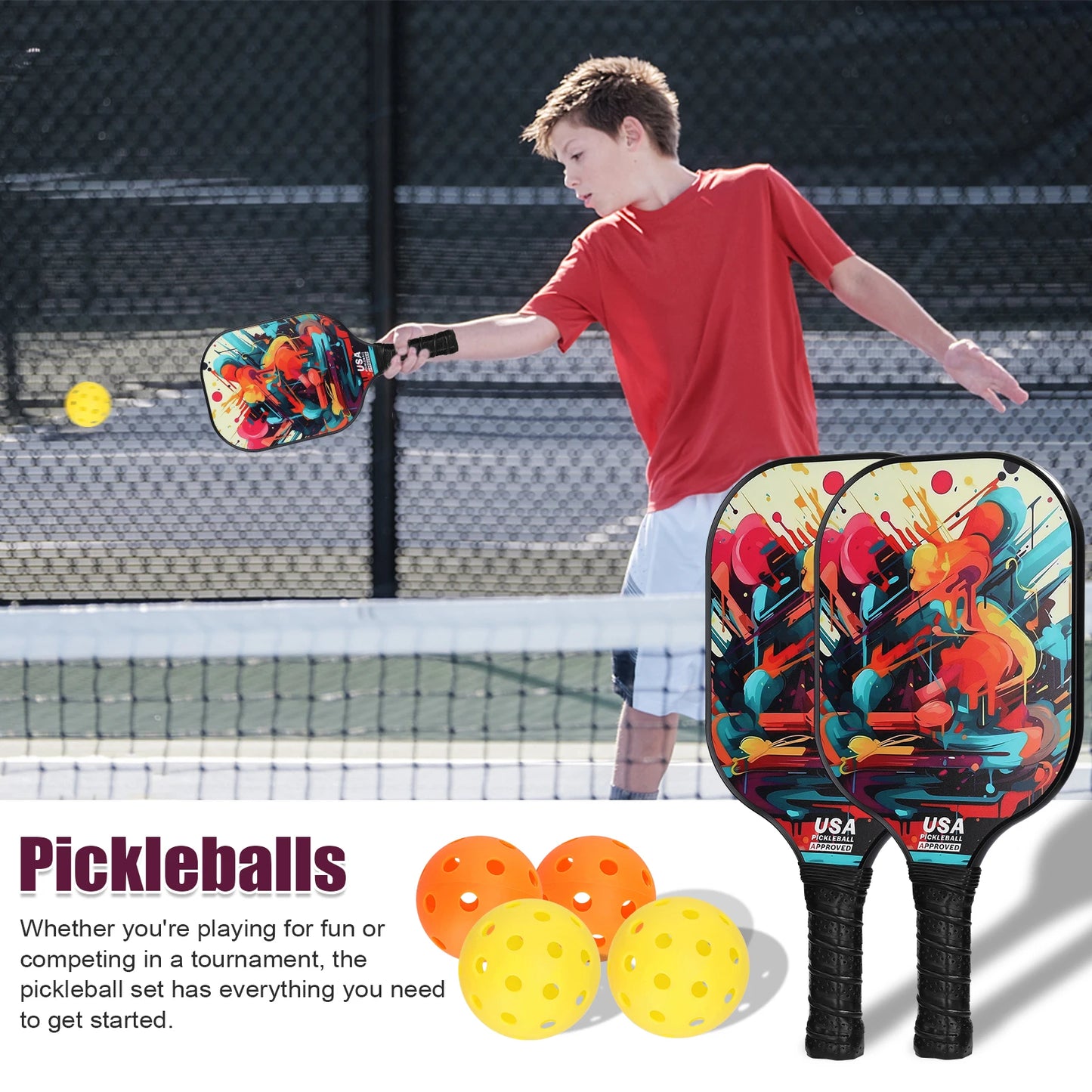 Fiberglass Pickleball Paddle Set