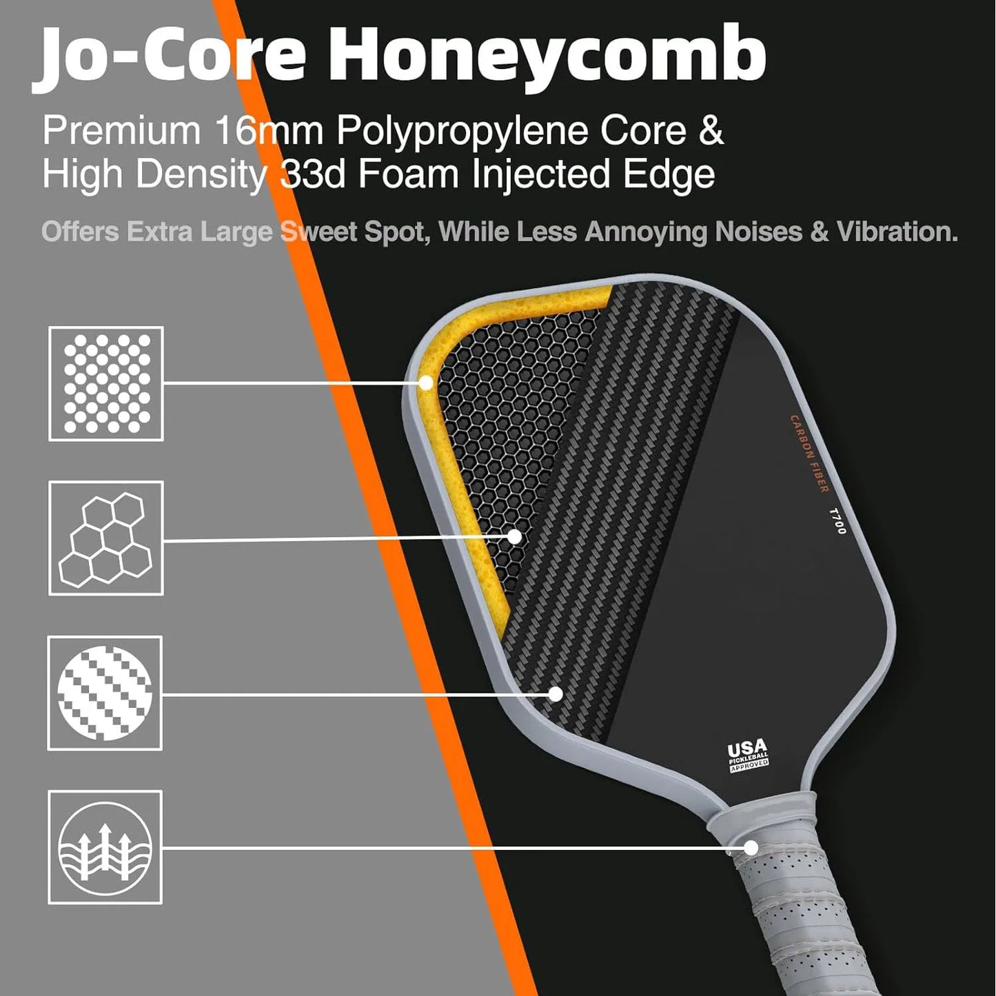 Raw Carbon Pickleball Paddle