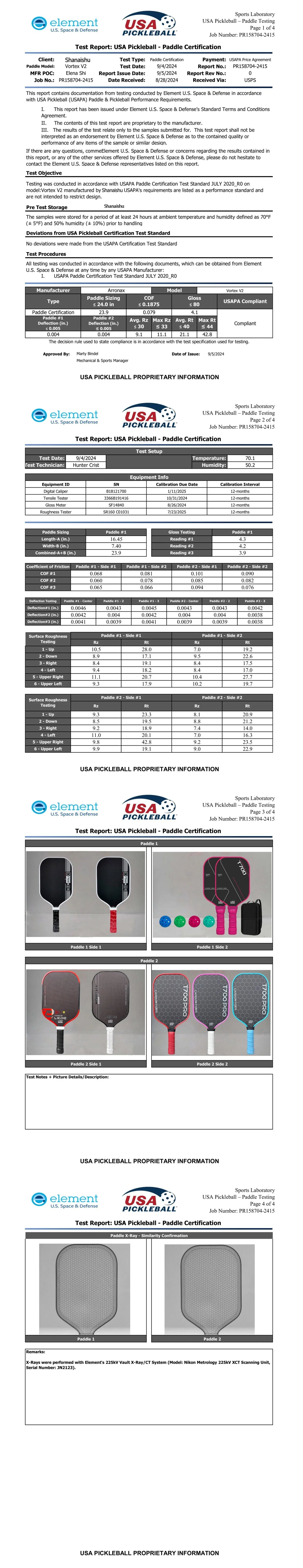 USAPA T700 Pickleball Paddle
