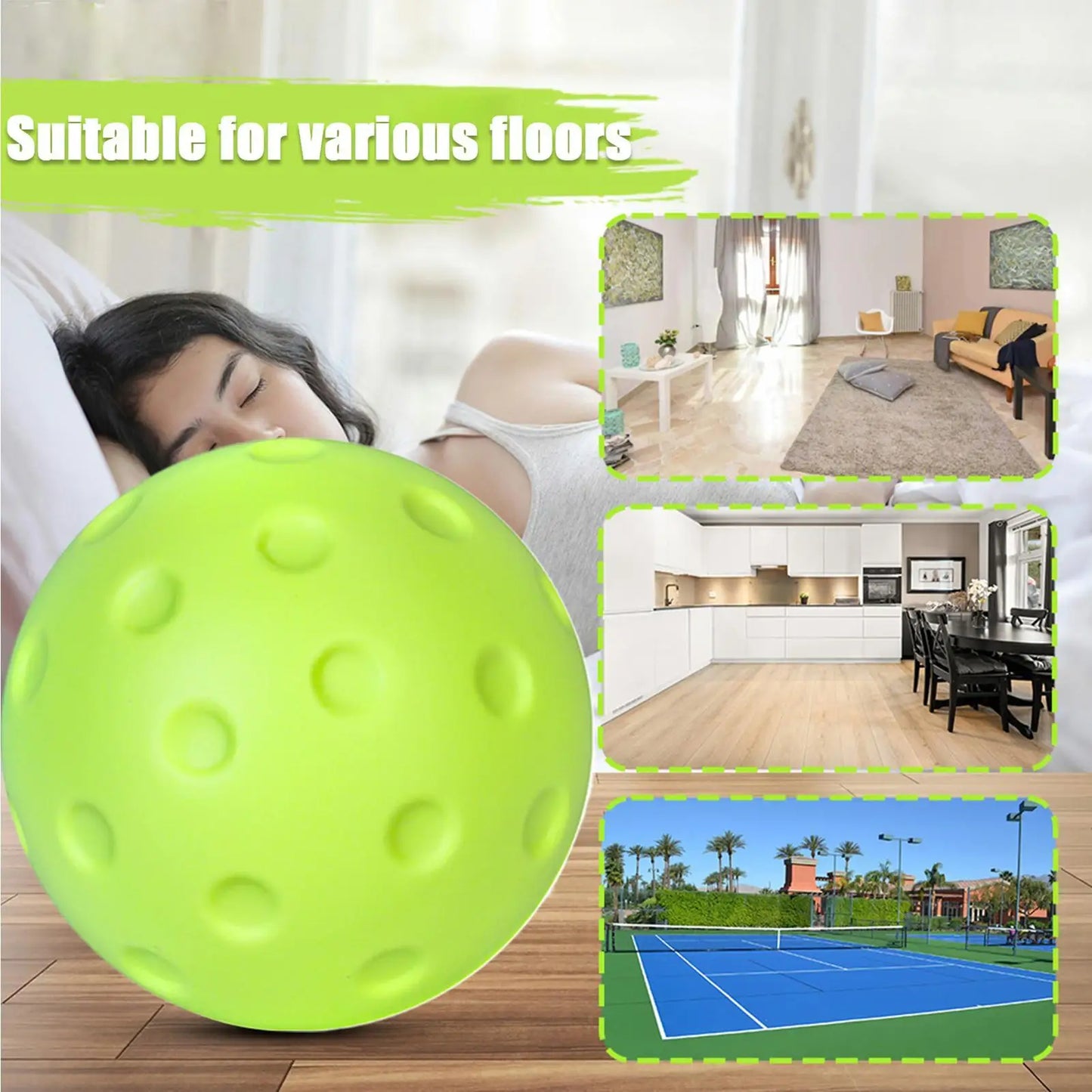 Silent Indoor Pickleball Ball